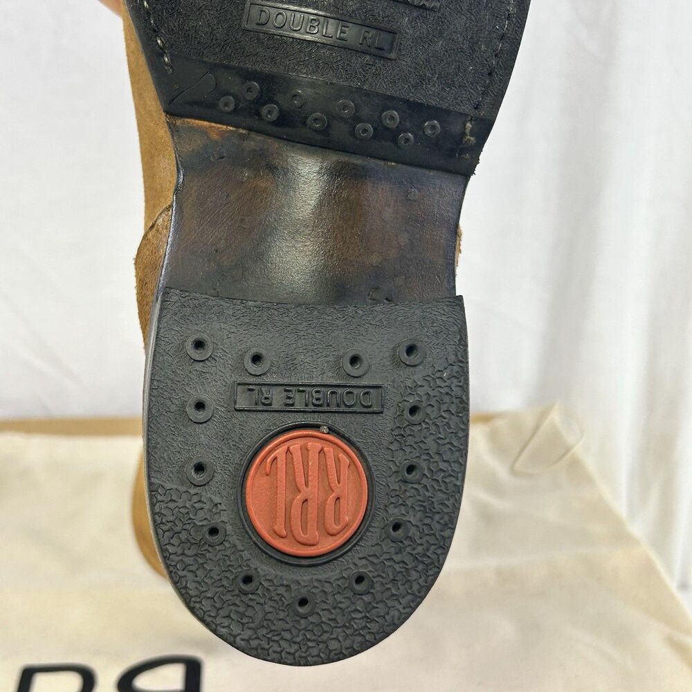 Double RL Miller Cowboy Boots Mens 7.5D Brown Suede Roughout Ralph Lauren RRL - Picture 8 of 14